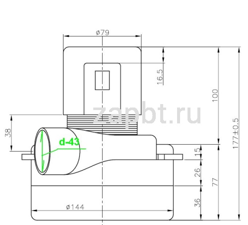 Мотор пылесоса 1200w-230v H 177 H77 D144 D79 с отводом 11me27 Москва