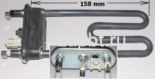 Тэн для стиральной машины 1300w прям.с отв.L 160 R13+ M85 F29 K4 + датч.18kom Therm-3406163 Htr025cy Москва